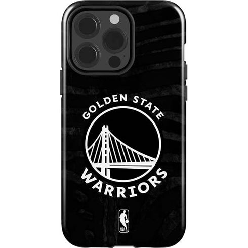 NBA Golden State Warriors Black Animal Print iPhone 15 Pro Impact Case